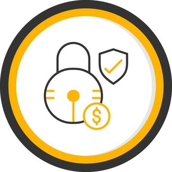 Predefined Fixed Price Project Line Two Color Circle vector