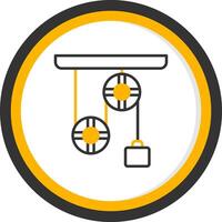 Physics Lab Experiment Setup Line Two Color Circle vector