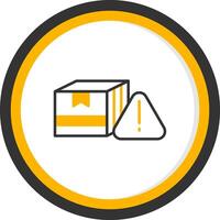 Product Manufacturing Error Detection Line Two Color Circle vector