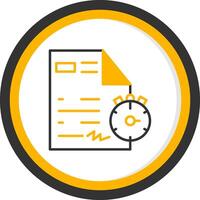 Project Completion Final DeadGlyph Line Two Color Circle vector