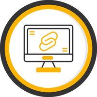 Svelte Reactive Component Icon Line Two Color Circle vector