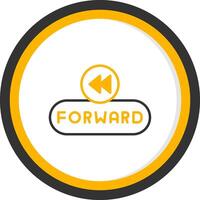 Forward Navigation Button Line Two Color Circle vector
