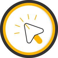 Hover Mouse Over Element Line Two Color Circle vector