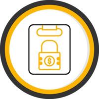 Secured Loan with Collateral Line Two Color Circle vector