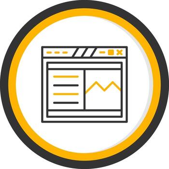 pegajoso página encabezamiento sección línea dos color circulo vector