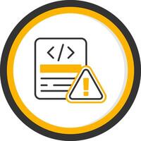 JavaScript Execution Error Line Two Color Circle vector