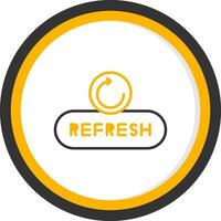 Refresh Page Button Line Two Color Circle vector
