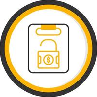Unsecured Loan Application Line Two Color Circle vector