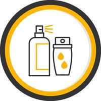 Volumizing Dry Hair Shampoo Line Two Color Circle vector