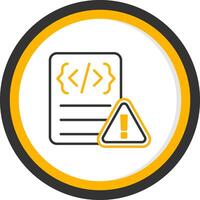 Script Runtime Error Line Two Color Circle vector
