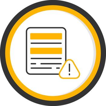 Form Submission Failure Line Two Color Circle vector