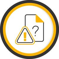 File Not Found Error Line Two Color Circle vector