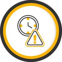 Session Token Expired Line Two Color Circle vector