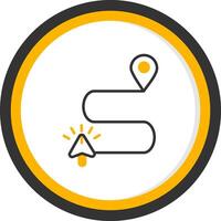 Navigate Website Menu Line Two Color Circle vector