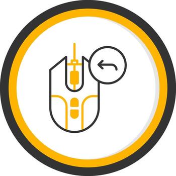 Vamos espalda botón línea dos color circulo vector