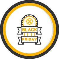 Black Friday Shopping Event Line Two Color Circle vector