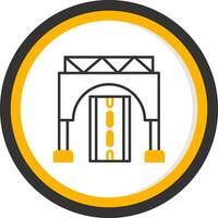 Road Underpass Passage Line Two Color Circle vector