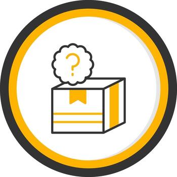 Delivery Route Difficulties Log Line Two Color Circle vector