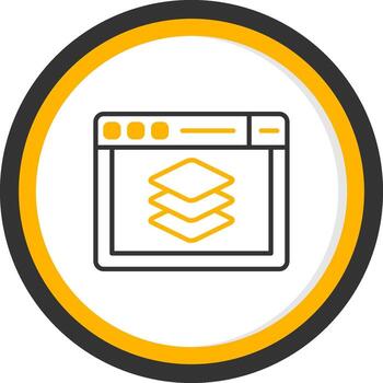 Full Stack Dev Toolbox Line Two Color Circle vector