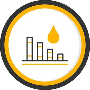 Real Time Water Data Analytics Line Two Color Circle vector