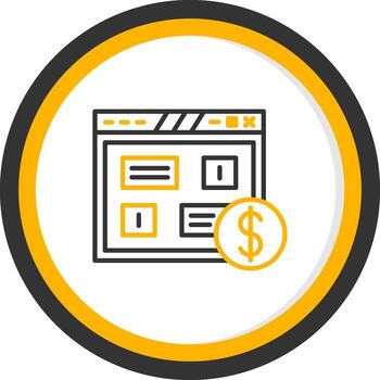 seguro pago método opciones línea dos color circulo vector