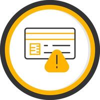 Invalid Credentials Error Line Two Color Circle vector