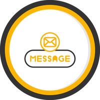 Message User Button Line Two Color Circle vector