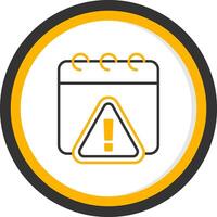 Session Expired Notification Line Two Color Circle vector