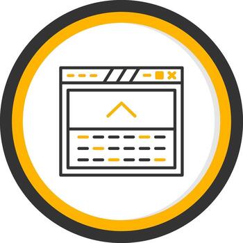 Footer with Useful Links Line Two Color Circle vector