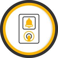 Platform Emergency Intercom Panel Line Two Color Circle vector