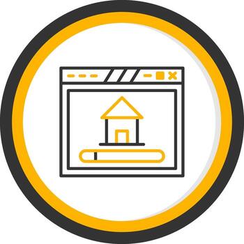 primario página principal usuario interfaz línea dos color circulo vector