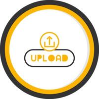 File Upload Button Line Two Color Circle vector
