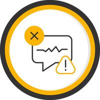 Authorization Failure Message Line Two Color Circle vector