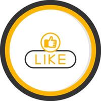 Like Content Button Line Two Color Circle vector