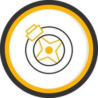 Ventilated Brake Disc Line Two Color Circle vector