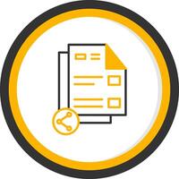 Easy File Sharing Option Line Two Color Circle vector