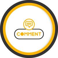 Comment Submit Button Line Two Color Circle vector