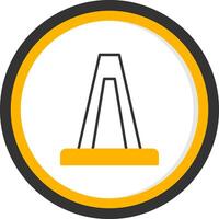 Road Center Divider Line Two Color Circle vector