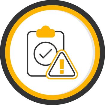 datos validación fracaso línea dos color circulo vector