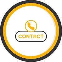 Contact Support Button Line Two Color Circle vector