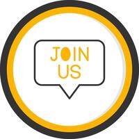 Invitation to Join Us Line Two Color Circle vector