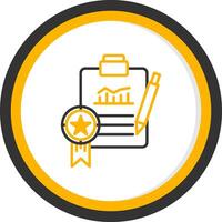 All In One Project Management Line Two Color Circle vector