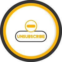 Unsubscribe Alert Button Line Two Color Circle vector