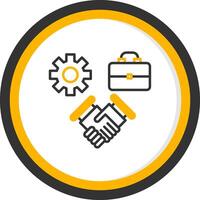 Team Collaboration App Suite Line Two Color Circle vector