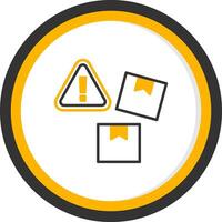 Underflow Numeric Error Line Two Color Circle vector