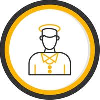 Train Conductor Cabin Line Two Color Circle vector