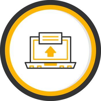 Apply Now Button Graphic Line Two Color Circle vector