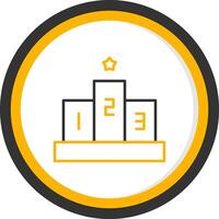 Global OnGlyph Leaderboard Line Two Color Circle vector