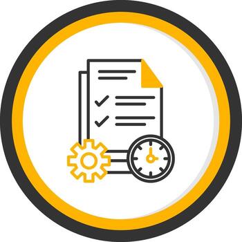 ágil proyecto administración herramienta línea dos color circulo vector