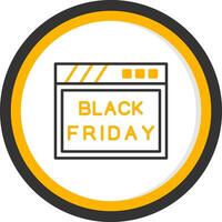 Bold Black Friday Graphic Line Two Color Circle vector